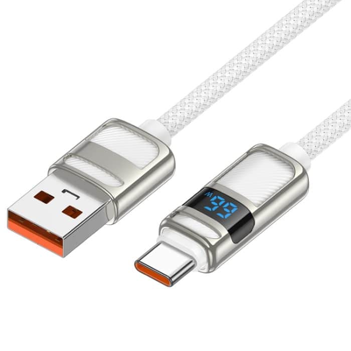 Hoco U137 USB zu USB-C / Typ-C 5A Line Ladedatenkabel mit Display – Bild 1