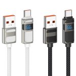 Hoco U137 USB zu USB-C / Typ-C 5A Line Ladedatenkabel mit Display – Bild 2
