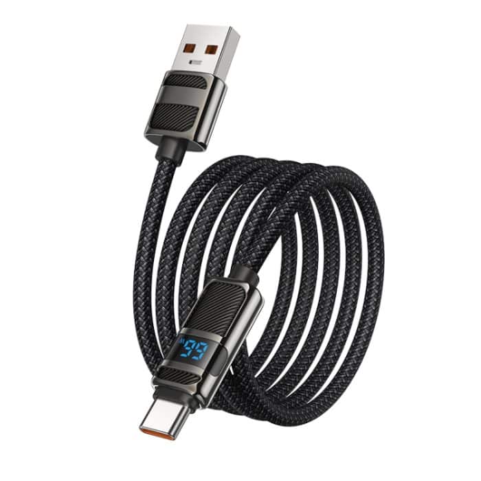 Hoco U137 USB zu USB-C / Typ-C 5A Line Ladedatenkabel mit Display – Bild 5