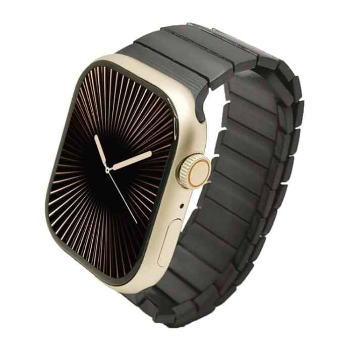 Magnetisches Uhrenarmband aus Edelstahl mit einer Perle, For Apple Watch Series 10 46mm, For Apple Watch Series 10 42mm, For Apple Watch SE 2023 44mm, For Apple Watch SE 2023 40mm, For Apple Watch Ultra 2 49mm, For Apple Watch Series 9 45mm... – Bild 1