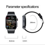 ET585 2,04 Zoll Silikonarmband IP68 wasserdichte Smartwatch, unterstützt EKG-/Blutzusammensetzungsmessung – Bild 2
