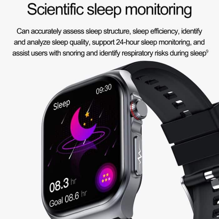 ET585 2,04 Zoll Silikonarmband IP68 wasserdichte Smartwatch, unterstützt EKG-/Blutzusammensetzungsmessung – Bild 9