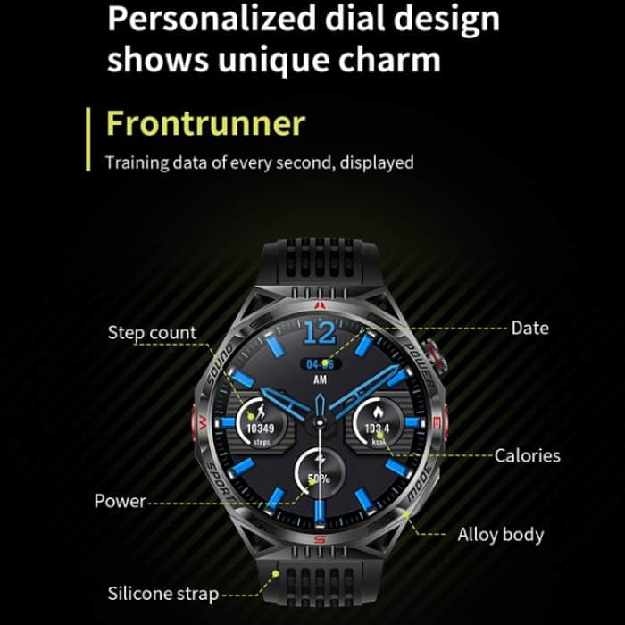 HT28 1,85 Zoll Silikonarmband IP68 wasserdichte Smartwatch, unterstützt sitzende Erinnerung/Schlafüberwachung – Bild 7