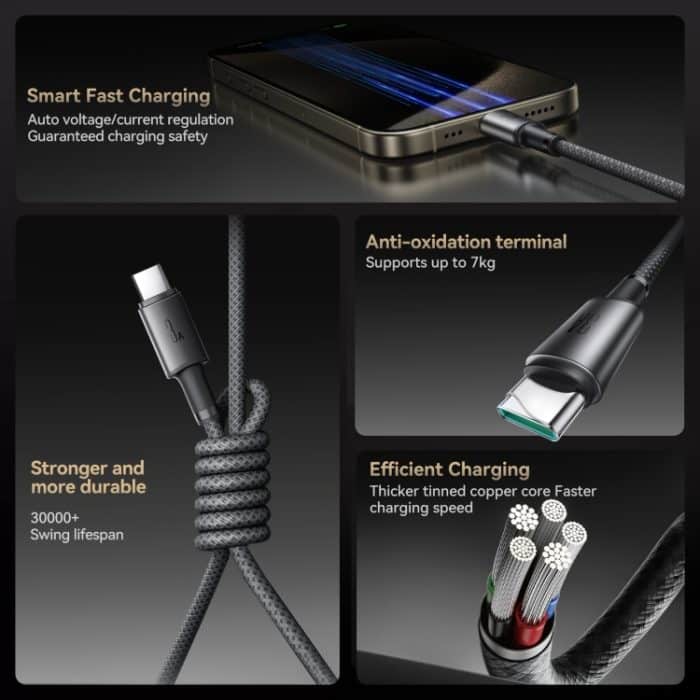 JOYROOM S-A50 3A 480Mbps Schnellladedatenkabel, Länge: 1,2m – Bild 6