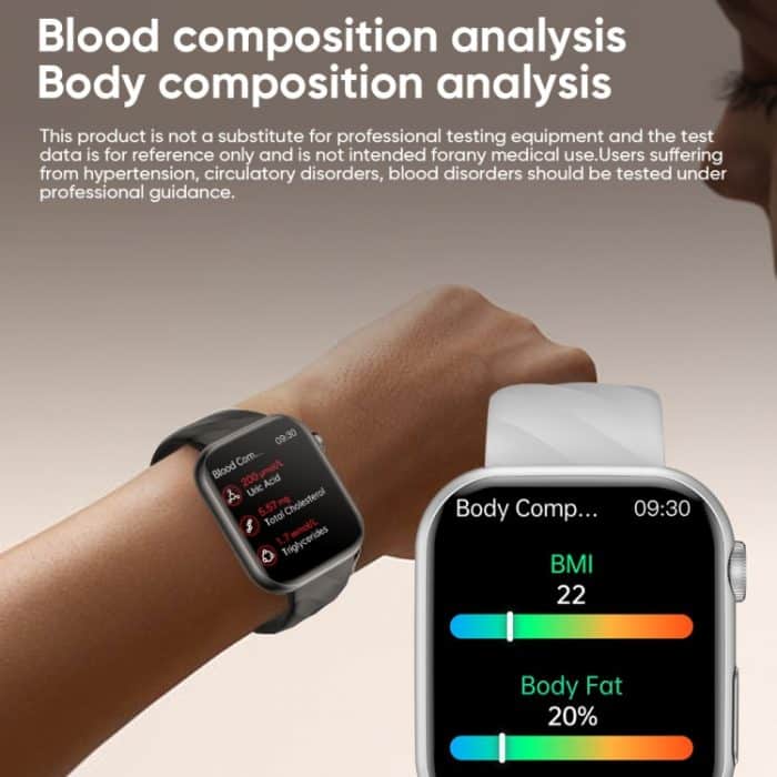 MT500 1,97 Zoll IP67 wasserdichte Smart Watch, unterstützt Elektrokardiogramm / Temperaturmessung – Bild 4