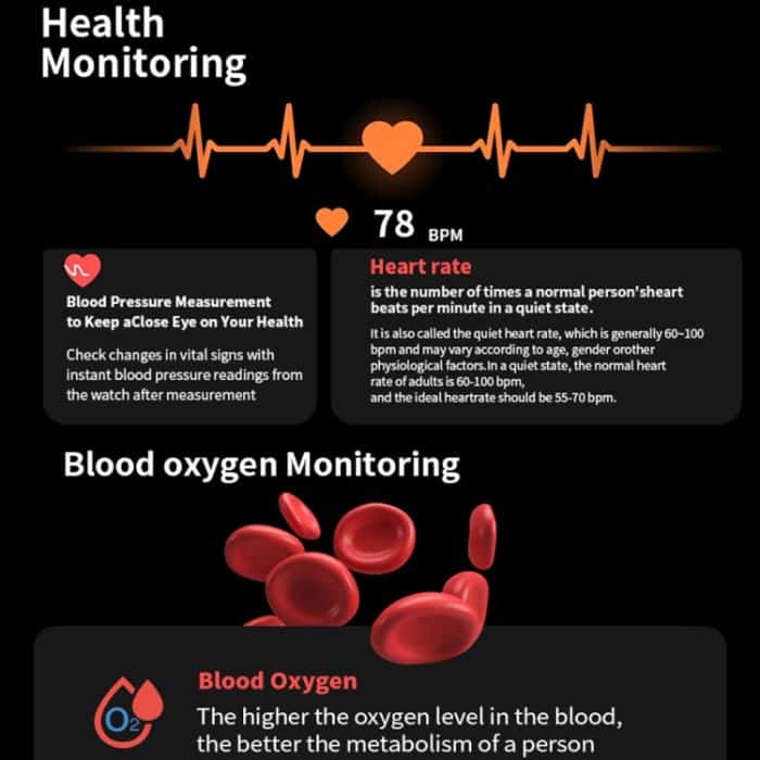 W7 1,43 Zoll IP68 wasserdichte Smart Watch, unterstützt sitzende Erinnerung / Schlafüberwachung – Bild 11