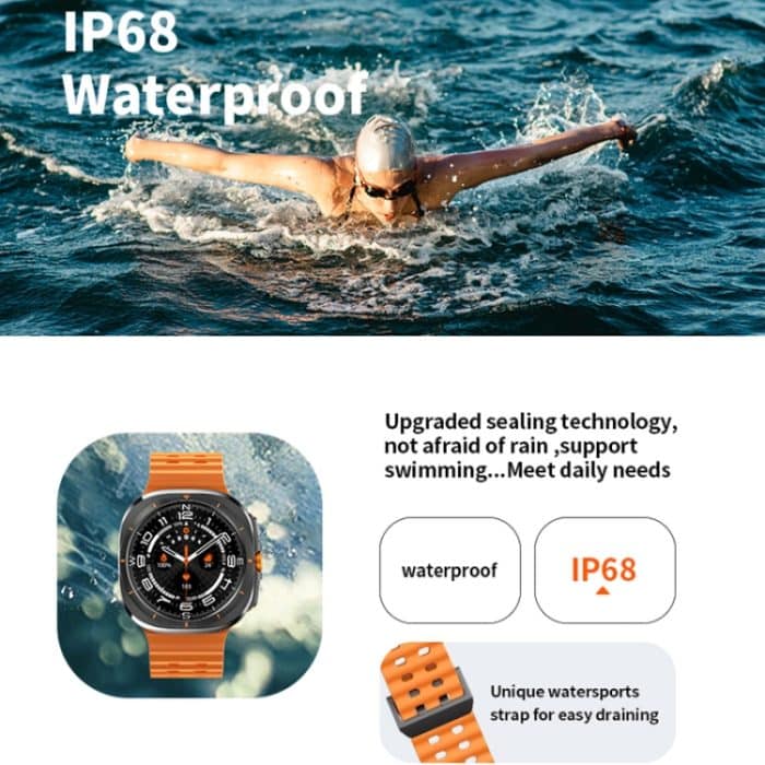 W7 1,43 Zoll IP68 wasserdichte Smart Watch, unterstützt sitzende Erinnerung / Schlafüberwachung – Bild 4