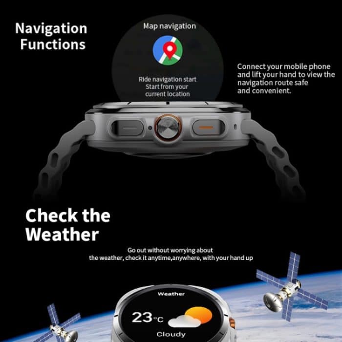 W7 1,43 Zoll IP68 wasserdichte Smart Watch, unterstützt sitzende Erinnerung / Schlafüberwachung – Bild 8