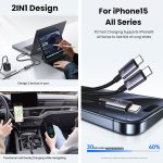 USAMS SJ740 1,2 m 72 W 2 in 1 Typ-C Schnellladekabel – Bild 4