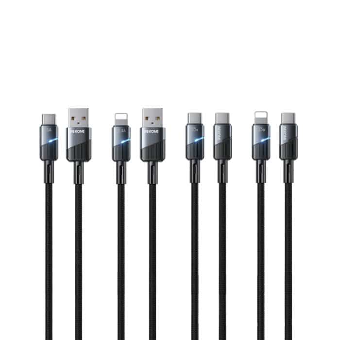 WK WDC-37 Intelligentes Power-Off 1m PD35W Typ-C auf 8 Pin Schnellladedatenkabel – Bild 2