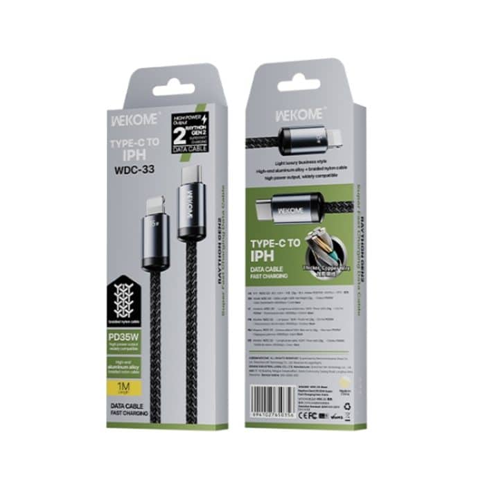 WK WDC-33 Raython Gen2 1m PD35W Typ-C auf 8 Pin Schnellladedatenkabel – Bild 4