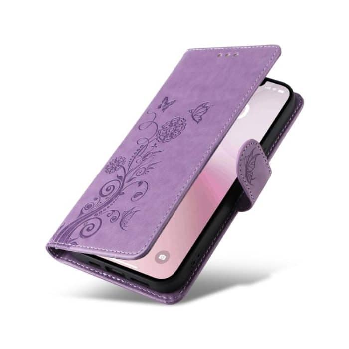 Handyhülle aus Leder mit Schmetterlings- und Blumenprägung, For iPhone 16e, For iPhone 16 Pro Max, For iPhone 16 Pro, For iPhone 16 Plus – Bild 6
