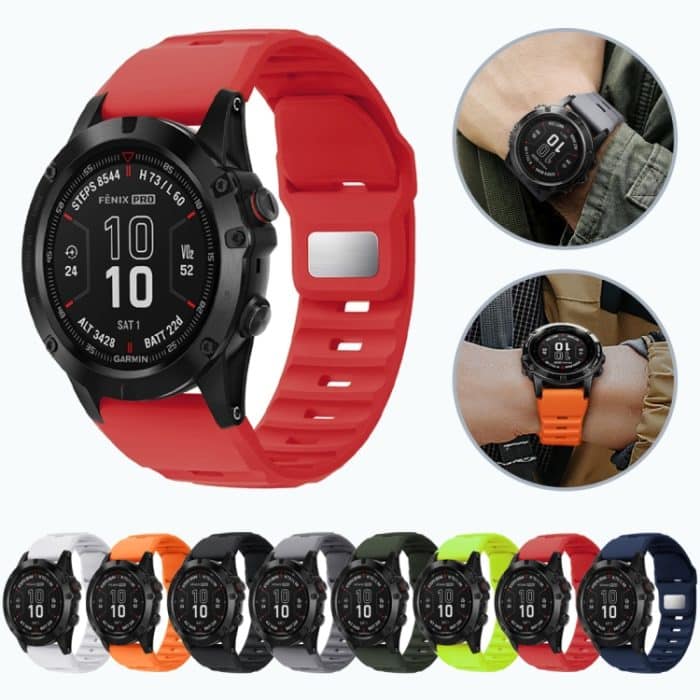 Rough Style Silikon-Uhrenarmband mit Schnellverschluss, For Garmin Fenix 7X / 7X Pro – Bild 2