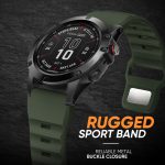 Rough Style Silikon-Uhrenarmband mit Schnellverschluss, For Garmin Fenix 7X / 7X Pro – Bild 3