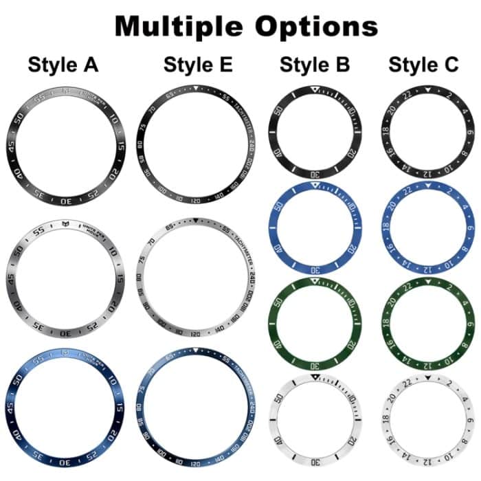 Stil E Smart Watch Zifferblatt Edelstahl Lünette Ringabdeckung, For Samsung Galaxy Watch Ultra 47mm, For Samsung Galaxy Watch 7 44mm, For Samsung Galaxy Watch 7 40mm – Bild 3