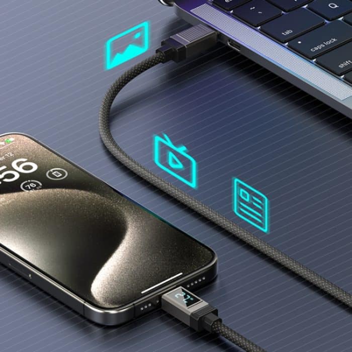 WK WDC-39 Smart Digital Display 1,2 m 66 W USB auf Typ-C Schnellladedatenkabel – Bild 5