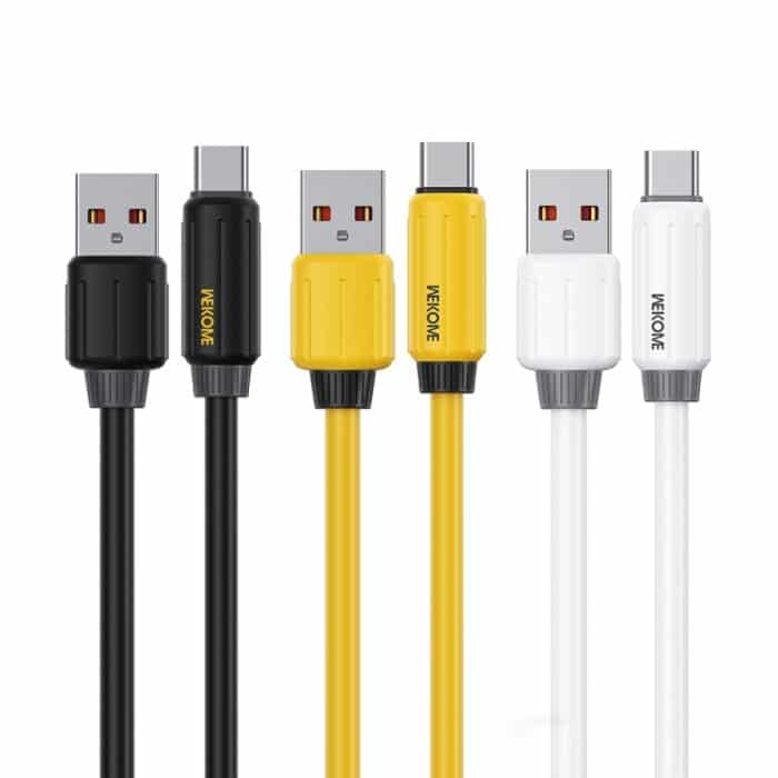 WK WDC-27a Elastisches Echtsilikon 1m 66W USB auf Typ-C Schnellladedatenkabel – Bild 2