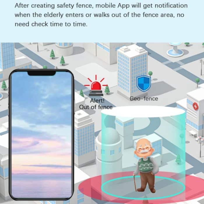 RF-V52-A GPS Smart Tracker Armband unterstützt SOS-Anrufe/Gesundheitsüberwachung für Asien/Europa/Afrika/Australien, RF-V52-A – Bild 8