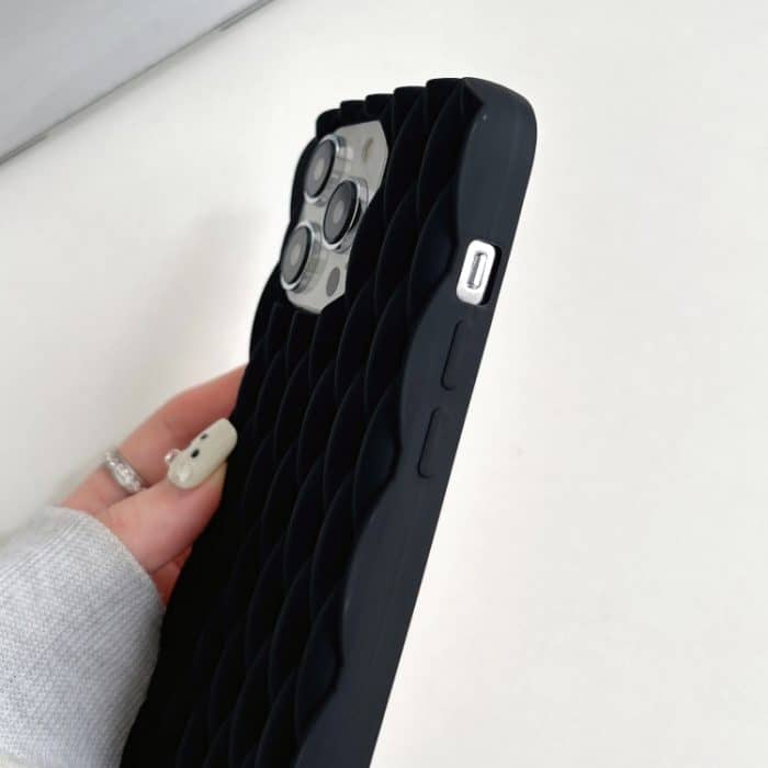 Gewebte, kühlende TPU-Telefonhülle in Volltonfarbe, For iPhone 15 Plus – Bild 4