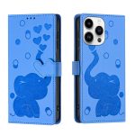 Handyhülle aus Leder mit geprägtem Cartoon-Elefantenmotiv, For iPhone 15 Pro Max, For iPhone 15 Pro, For iPhone 15 Plus, For iPhone 15