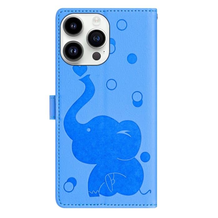 Handyhülle aus Leder mit geprägtem Cartoon-Elefantenmotiv, For iPhone 15 Pro Max, For iPhone 15 Pro, For iPhone 15 Plus, For iPhone 15 – Bild 4