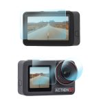Für DJI Osmo Action 5 Pro Sunnylife 3 in 1 Objektivschutz Vorder- und Rückseite gehärtete Glasfolien, 1 + 1 + 1 Sets, 2 + 2 + 2 Sets