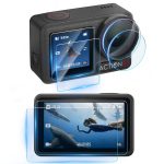 STARTRC 3 in 1 Objektivschutz Front- und Heckscheibe aus gehärtetem Glas, For DJI Osmo Action 5 Pro