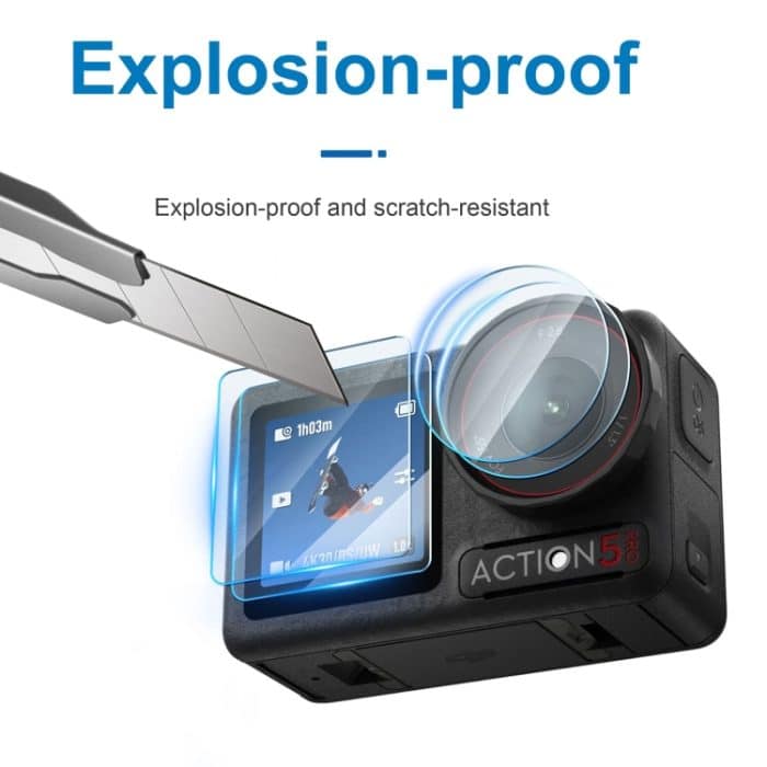 STARTRC 3 in 1 Objektivschutz Front- und Heckscheibe aus gehärtetem Glas, For DJI Osmo Action 5 Pro – Bild 4