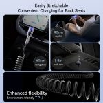 JOYROOM S-A43 60W USB-C / Typ-C auf USB-C / Typ-C Spiral-Schnellladedatenkabel – Bild 5