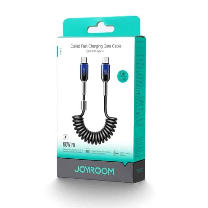 JOYROOM S-A43 60W USB-C / Typ-C auf USB-C / Typ-C Spiral-Schnellladedatenkabel – Bild 8