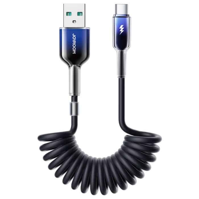JOYROOM S-A43 3A USB auf USB-C / Typ-C Spiral-Schnellladedatenkabel – Bild 1
