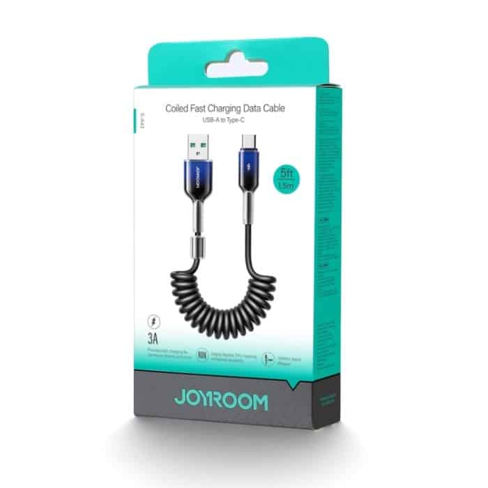 JOYROOM S-A43 3A USB auf USB-C / Typ-C Spiral-Schnellladedatenkabel – Bild 8