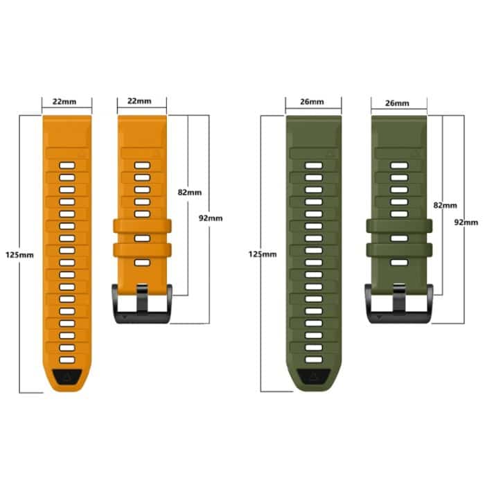 Offizielles zweifarbiges Uhrenarmband aus Silikon mit Schnellverschluss, For Garmin 26mm, For Garmin 22mm – Bild 4