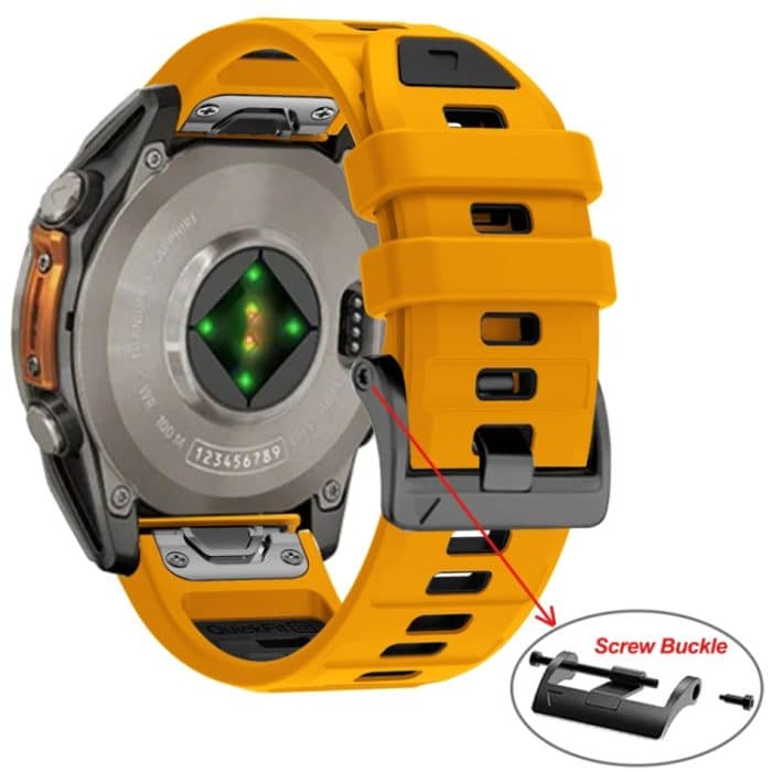 Offizielles zweifarbiges Uhrenarmband aus Silikon mit Schraubschnalle und Schnellverschluss, For Garmin 26mm, For Garmin 22mm – Bild 3