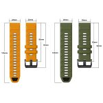 Offizielles zweifarbiges Uhrenarmband aus Silikon mit Schraubschnalle und Schnellverschluss, For Garmin 26mm, For Garmin 22mm – Bild 4