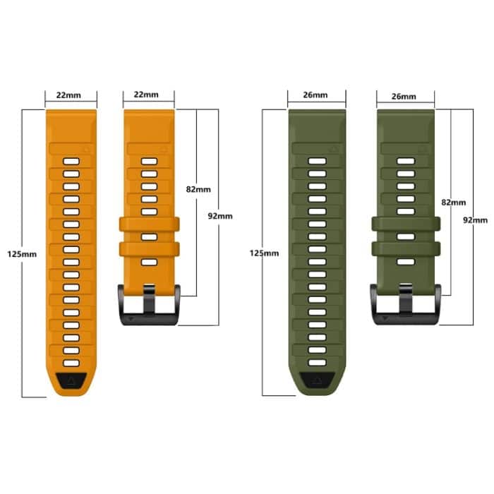 Offizielles zweifarbiges Uhrenarmband aus Silikon mit Schraubschnalle und Schnellverschluss, For Garmin 26mm, For Garmin 22mm – Bild 4