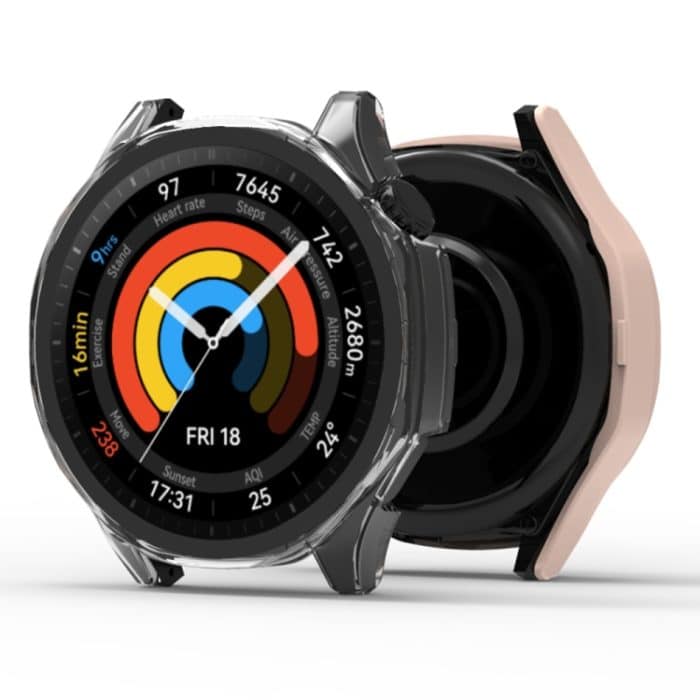 Schutzhülle aus PC-Uhrenschutz mit gehärteter Glasfolie, For Huawei Watch GT 5 46mm – Bild 3