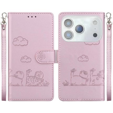 Süße Katzen RFID Leder Handyhülle, For iPhone 17 Pro Max, For iPhone 17 Pro, For iPhone 17, For iPhone 17 Air