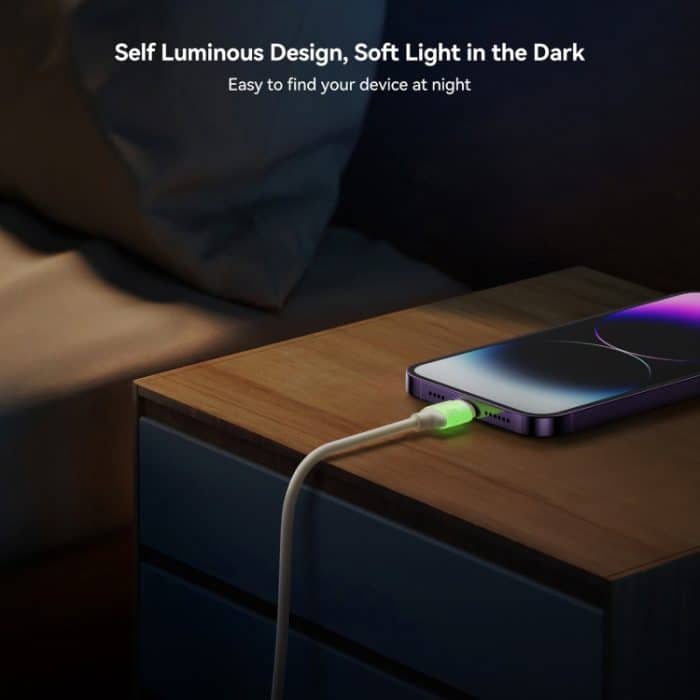 JOYROOM S-A53 Fluorescent Series 30W Typ-C auf 8-Pin Schnellladedatenkabel – Bild 3