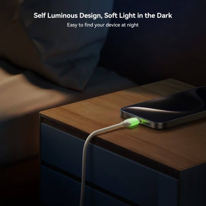 JOYROOM S-A53 Fluorescent Series 60W Typ-C auf Typ-C Schnellladedatenkabel – Bild 3