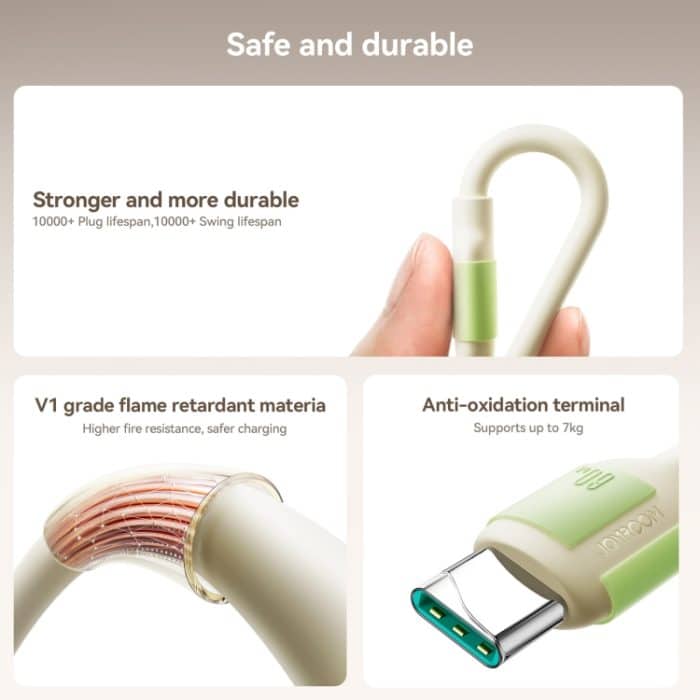 JOYROOM S-A53 Fluorescent Series 60W Typ-C auf Typ-C Schnellladedatenkabel – Bild 6