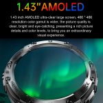 LEMFO K65 1,43 Zoll Bluetooth-Anruf-Smartwatch, unterstützt Herzfrequenz/Blutsauerstoff – Bild 2