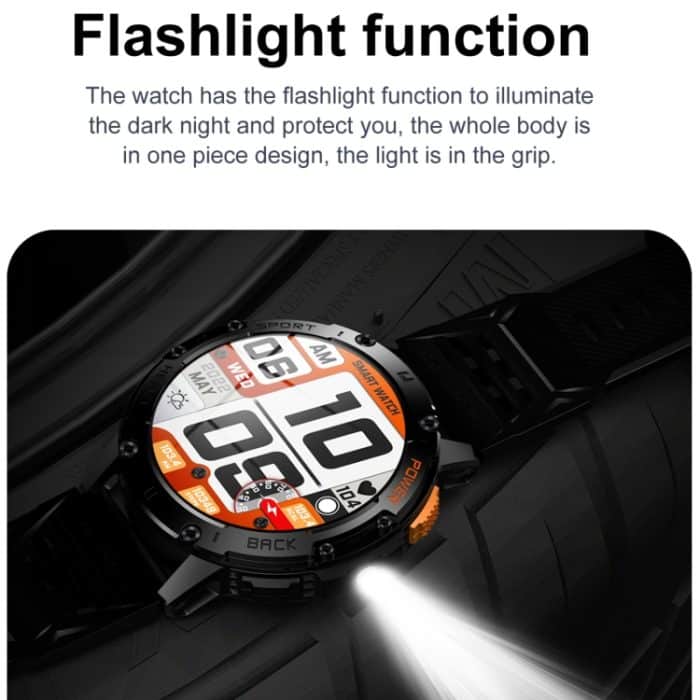 LEMFO K65 1,43 Zoll Bluetooth-Anruf-Smartwatch, unterstützt Herzfrequenz/Blutsauerstoff – Bild 6