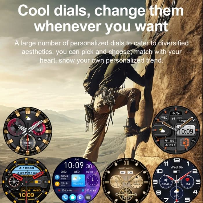 LEMFO K65 1,43 Zoll Bluetooth-Anruf-Smartwatch, unterstützt Herzfrequenz/Blutsauerstoff – Bild 7