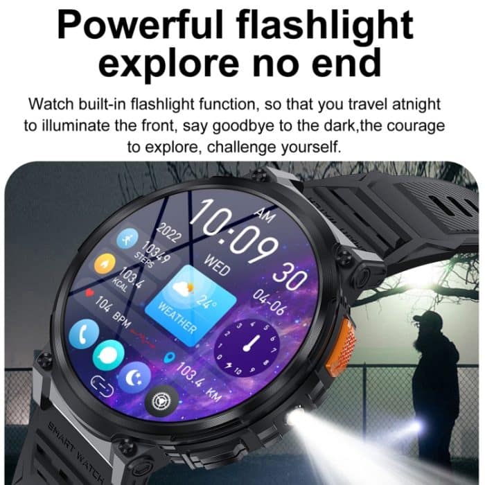 LEMFO K66 1,85 Zoll Bluetooth-Anruf-Smartwatch, unterstützt Herzfrequenz/Blutsauerstoff – Bild 3