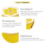 S925 Sterling Silber frische Zitronenperlen DIY Armband Halskette Zubehör – Bild 3