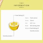 S925 Sterling Silber frische Zitronenperlen DIY Armband Halskette Zubehör – Bild 4