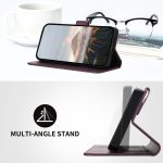 Handyhülle aus Leder mit Dreiecksmuster und Schnallenverschluss, For iPhone 15, For iPhone 14 Plus, For iPhone 14 – Bild 4