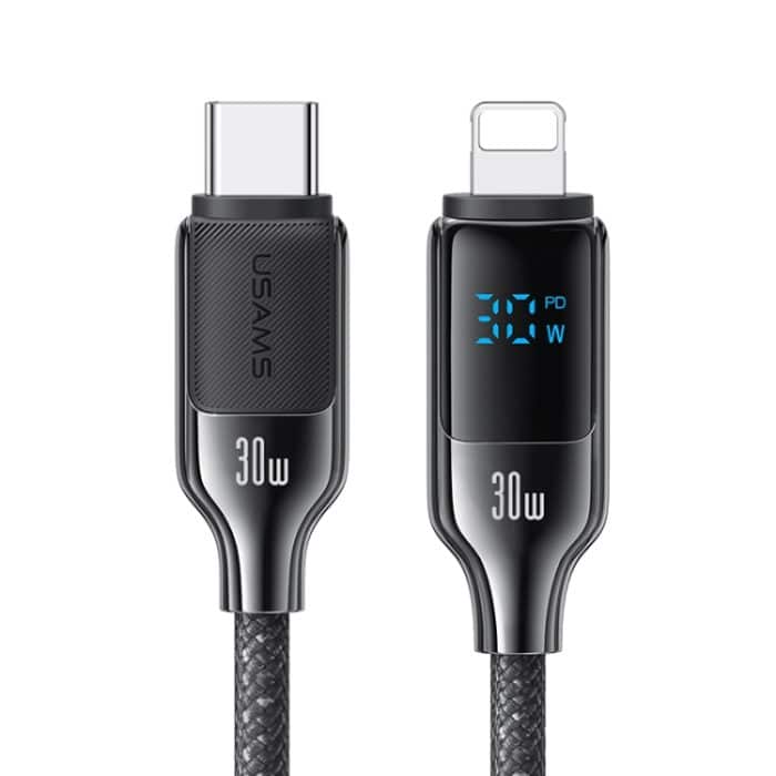 USAMS SJ741 30 W USB-C/Typ-C auf 8-poliges Digitaldisplay-Schnelldatenkabel, Länge: 1,2 m – Bild 1