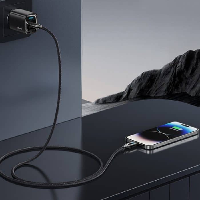 USAMS SJ741 30 W USB-C/Typ-C auf 8-poliges Digitaldisplay-Schnelldatenkabel, Länge: 1,2 m – Bild 3